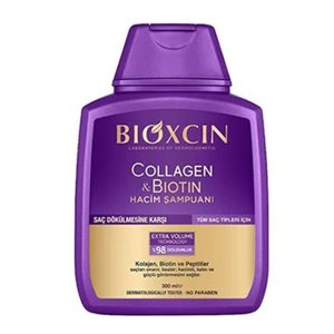 شامپو حجم دهنده بیوتین کلاژن بیوکسین B ioxcin Collagen & Biotin Volumizing Shampoo 300Ml اورجینال