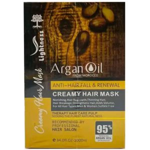 ماسک مو بدون سولفات لایتنس Lightness اورجینال حاوی روغن آرگان حجم 1000 میلی لیتر بارکد 5286534586400