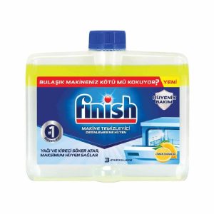 مایع جرم گیر ماشین ظرفشویی فینیش Finish اسانس لیمو حجم 250 میلی لیتر بارکد 8690570526493