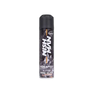 اسپری رنگ مو نیشمن شاین دار giltter Shine silver حجم 150 میلی لیتر وارداتی بارکد 8682035084426