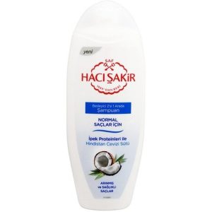 شامپو نارگیل حاجی شاکر haci cakir اورجینال مخصوص موهای نرمال HACI SAKIR NORMAL SACLAR ICIN حجم 500 میلی لیتر بارکد 8718951307773