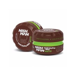 واکس مو نیشمن قهوه ای 08 مدل Nishman Hair Styling Wax MATTE اورجینال حجم 150 میلی لیتر بارکد 8682035088165