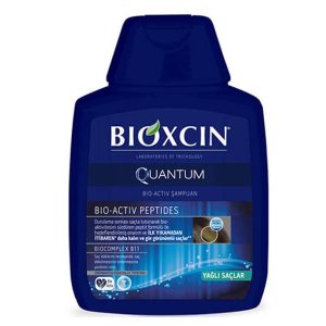 شامپو سر بیوکسین مو های چرب مدل کوانتوم ضد شوره وضدریزش اورجینال 300 میلی لیتر  BIOXCIN QUANTUM YAGLI SACLAR