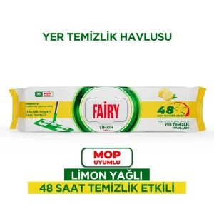 دستمال مرطوب مخصوص تی فیری Fairy اورجینال قابل شستشو رایحه لیمو بسته 50 عددی بارکد 8681554633252