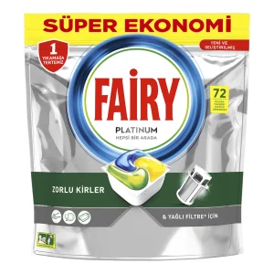 قرص ظرفشویی فیری Fairy مدل Platinum بسته 72 عددی بارکد 4015400876380