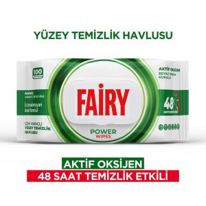 دستمال مرطوب چند منظوره سطوح فیری Fairy  اورجینال رایحه صابون سفید بسته 100 عددی بارکد 8681554633108