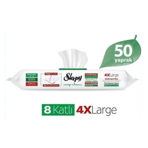 دستمال مرطوب مخصوص تی اسلیپی Sleepy اورجینال قابل شستشو بسته 50 عددی بارکد 8682241215911