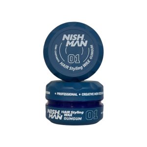 واکس مو نیشمن آبی 01 | Nishman Hair Styling Wax GUMGUM حجم 150 میلی لیتر بارکد 8681665066000