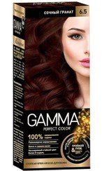 کیت رنگ موی بدون آمونیاک گاما GAMMA شماره 6.5 رنگ شرابی یا اناری اورجینال