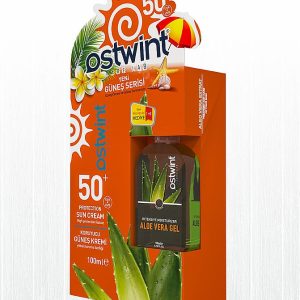 کرم ضد آفتاب SPF +50 همراه با هدیه ژل آلوئه ورا استیونت Ostwint اورجینال
