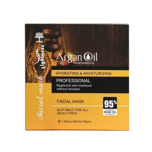 ماسک صورت ورقه ای روغن آرگان لایتنس اورجینال بسته 10 عددی