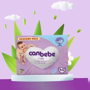 پوشک جان به به CAN BEBE اورجینال بسته 40 تایی سایز6